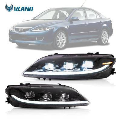 China Autolamp VLAND Modified Factory Wholesale Full LED Head Light Front Lamp Assembly 2003-2015 For Mazda 6 Headlights for sale