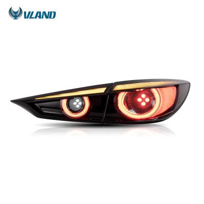 China Vland Waterproof Factory Wholesale Tail Light Car Part Bear LED Rear Lamp For Mazda 3 AXELA 2014-2018 Dynamic Turn Sequential RL Light for sale