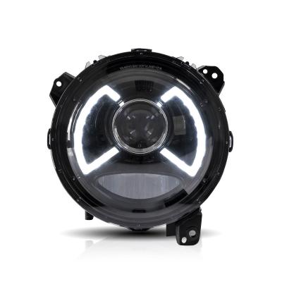 China Factory PMMA+ABS+Aluminum VLAND Head Full LED Car Front Lamp Sequential Turn Signal Headlights For Jeep Wrangler 2018 Up Head Lamp for sale