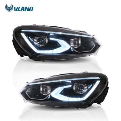 China Factory PMMA+ABS+Aluminum VLAND Full LED Golf 6 Headlight GOLF VI Front Head Lamp For Volkswagen VW Golf 6 headlight mk6 2008-2013 for sale