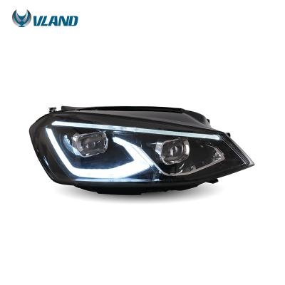 China PMMA+ABS+Aluminum VLAND Factory Wholesale Full LED Headlight Front Lamp gti 2013-2018 For Volkwagen VW Golf 7 Golf Mk7 Headlight for sale