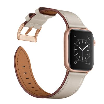 China Quick Realease Replcement Watch Band Strap Genuine Leather Strap For Apple Watch Series 5 4 3 2 1 38mm, For Apple Watch Leather Band for sale