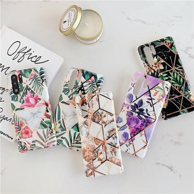 China Full IMD Silicone Plating Shockproof Protective Soft Flowers Grass TPU Back Cover Phone Case For Huawei P30 P30Pro for sale