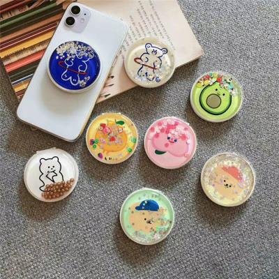 China Universal Standard Portable Makeup Mirror Holder Cartoon Around Best Makeup Mirror Up Clip Phone Stand Mobile Phone Holder for sale