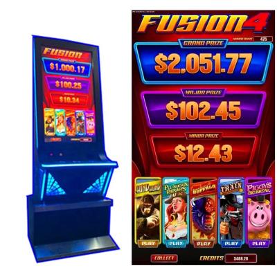 China New metal 5 in 1 vertical slot machine touch screen fusion4 slot game machine for sale