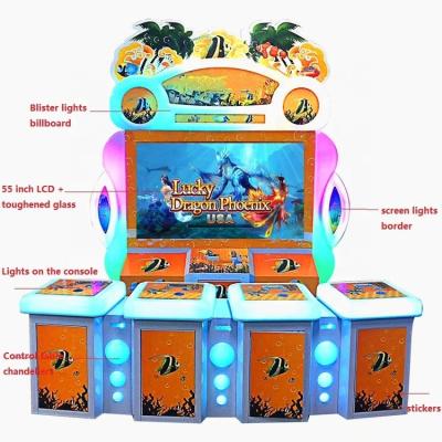 China Metal + Acrylic Hot Selling Fish Hunting Game Fishing Table Luck Dragon Secular Bird Machine Wholesale for sale