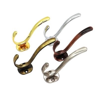 China Modern Hot Sale Zinc Alloy Furniture Hardware Wall Mount Hanger Bathroom Clothes Hat Coat Hook Furniture Hanger for sale