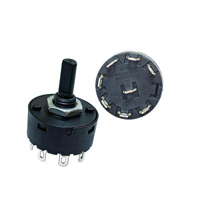 China 2-8 Speed ​​29mm Round 10A Can Choose Self-resetting 10 Speed ​​Multiple Rotation Angles TUV CQC Certified Multifunction Rotary Switch for sale