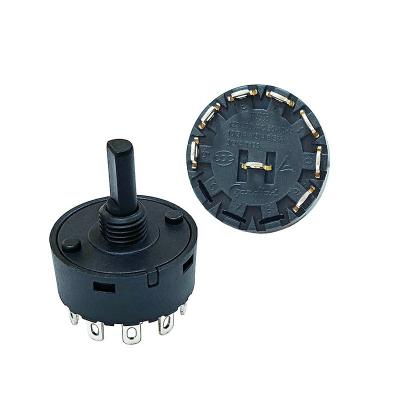 China 2 - 10 Speed ​​29mm Round 10A Can Choose Self-resetting 10 Speed ​​Multiple Rotation Angles TUV CQC Certified Multifunction Rotary Switch for sale