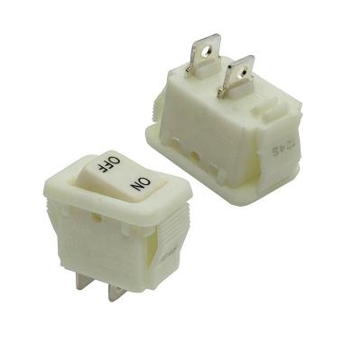 China Factory Direct Sale Mini Size ON-OFF 10 * 15 CUL VDE TUV CQC Certified AC 2 Pin 6A 125VAC R White Side Rocker Switch for sale