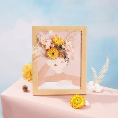 China 2022 Forever Gifts Material Frame Promotional Custom Flower Roses Blush Pink Wedding Gifts Box Christmas Day Wholesaler for sale