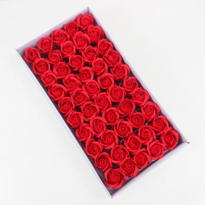 China Fashional amazon direct valentine's day gifts supplier trandafiri de sapun rose 50pcs soap flower wholesale for sale