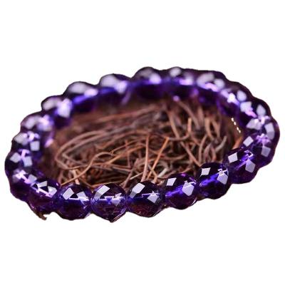 China Wholesale Euro American People Open Beads Amethyst Natural Crystal Bracelet For Souvenirs for sale