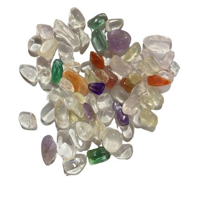 China Europe wholesale natural colorful crystal chips energy crystal gravel for home decoration for sale