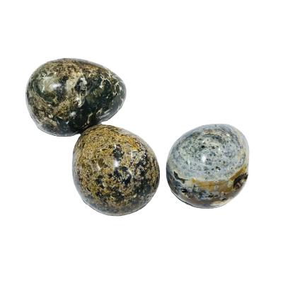 China National Euro American wholesale natural stones geo healing crystals ocean jasper egg for souvenirs for sale