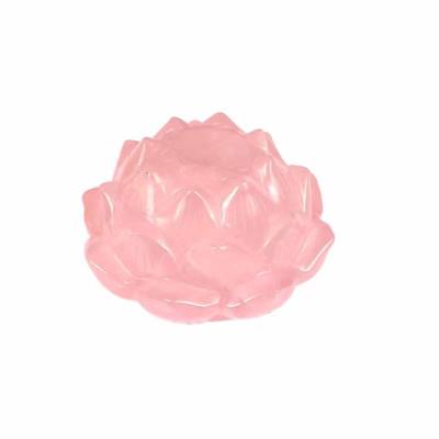 China Euro-American wholesale high quality carving crafts mounted crystal quartz lotus flower for souvenirs for sale