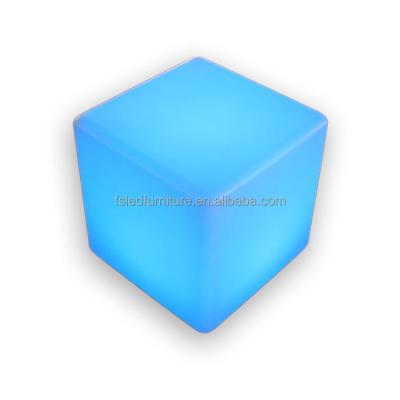 China Modern Colorful LED Lighting Cube Furniture Cube Table Led Cube Chair For Outdoor for sale