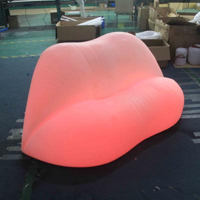 China Modern Bar Luminous Living Room Furniture Wholesale Plastic Glow Led Sofa for sale