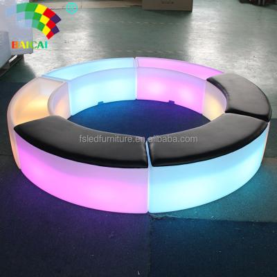 China Portable Bar Chair LED Furniture LED Table Chairs Light Up Sofa Lounge Bar Sofa for sale