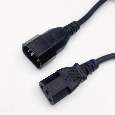 China Home Appliance Female To Male AC Computer Monitor 3 PIN IEC Extension Cable C13 C14 Electrical Consumer Electronics for sale