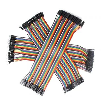 China 2.54mm color 40P Dupont electronic line repeat bus-to-bus-40 line in one row 10cm 20cm 30cm male and female wire for sale