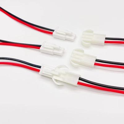 China 2 Pin / Way 4.5mm EL-2P Male&Female Electronic Connectors With 20cm Cable 22AWG1015 Wire Harness for sale