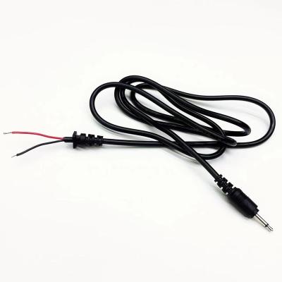 China Construction Audio Cable 3.5Mm Male Plug Connector 3.5 x 1.35Mm Attach Black DC 35135 Single DC Male To 2 Core Wire Open End Cable for sale