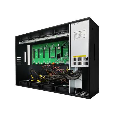 China deluxe machine graphics card case chassis barebone system gpu with fully new motherboard and 8gpu case for sale