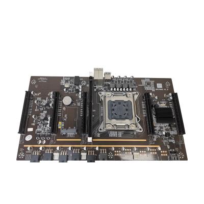 China Multi X79 motherboard 4g ddr3 memory 64GB m2 sata E5 2650 cpu desktop right socket graphics slot large 5 card 9 card spacing board for sale