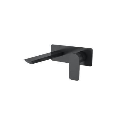 China Modern Wall Basin Mixer Tap Black for sale