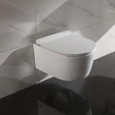 China Hidden Ceramic Tank Sanitary Ware Bathroom Wall Hung Toilet With Rimless CE Certificated for sale