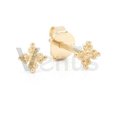 China CLASSIC VENUS 925 Vintage Jewelry Mini Bohemian Trio Pearl Flower Stud Earrings 2021 Sterling Silver Gold for sale