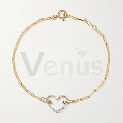 China CLASSIC VENUS Amazon Gold Plated Fine Jewelry Love Chain Bracelet 925 Sterling Silver Zircon Bracelets Women for sale