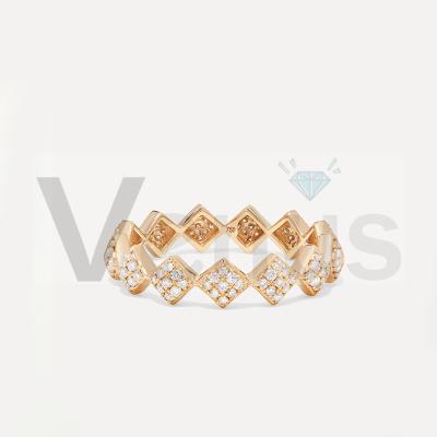 China VENUS Fine Jewelry New 925 Sterling Silver Gold Plated Bezel Marquise Eternity Ring Diamond Ring FASHIONABLE for sale