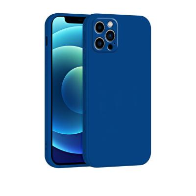 China Blue High Quality Shockproof Matte Soft Universal Original Silicone Phone Case For Iphone 11 for sale