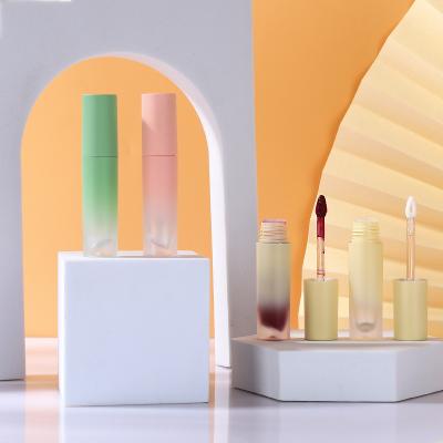 China CY319 cosmetics in stock 5ml frosted empty packaging material round tube lipstick texture lip gloss tube for sale