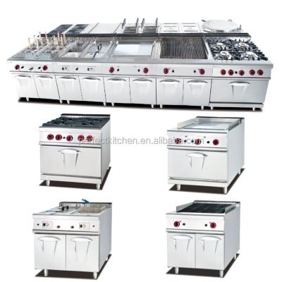 China Hotel Stainless Steel Kitchen Equipment /Natural Gas Cooking Ranges Industrial Catering Equipment for sale