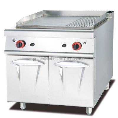 China Customized 201SS Or 304SS Stainless Steel Commercial Gas Griddle With Cabinet for sale