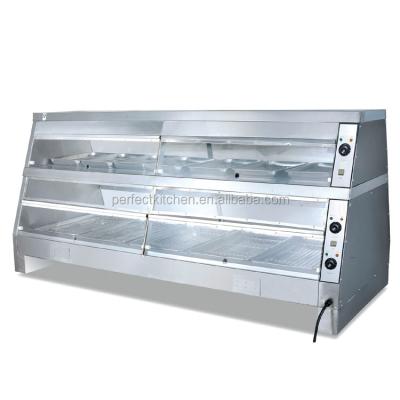 China Electric Stainless Steel KFC Food Display Cabinet /Commercial Food Display Heater for sale