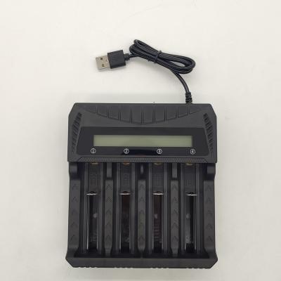 China Standard Battery 2023 CH-5D84ACD 18650 charger USB four-charge lithium battery LCD display lithium battery charger 26650 four slots for sale