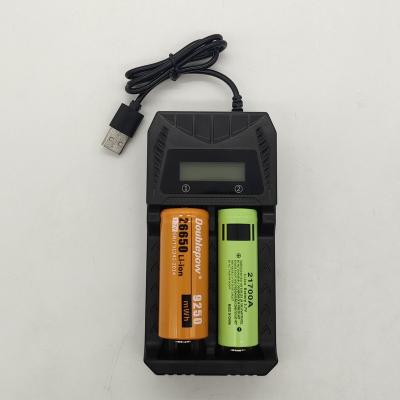 China Standard Battery 2023 CH-5D82ACD18650 charger USB dual charge lithium battery LCD display Lithium battery charger 26650 dual slot for sale