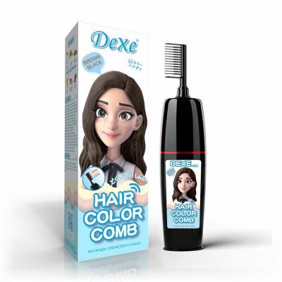 China Magic Black Change Hair Dexe Hair Dye Comb Hair Color Dye Shampoo Used For Natural Hair With Comb Easy To Use for sale