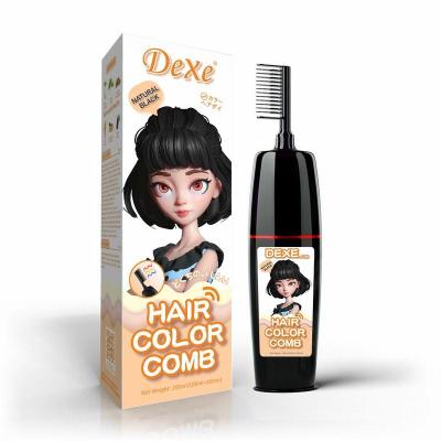 China Change Hair Color Instant Private Label Dexe New Product Permanent Organic Color Dye Cream Magic Hair Comb for sale