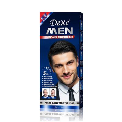 China Dexe Forum Long Lasting Hair Color Natural Organic Permanent Ammonia Free Black Hair Dye For Men for sale