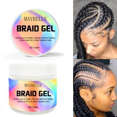 China Organic Private Label Hold 4C Hair Edge Control Braid Gel Extra Vendor For Twists Styling for sale