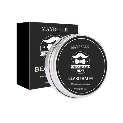 China Wholesale Private Label Replenishing Shaping Smoothing Natural Ingredients Nourishing Beard Balm Wax Cream For Men for sale