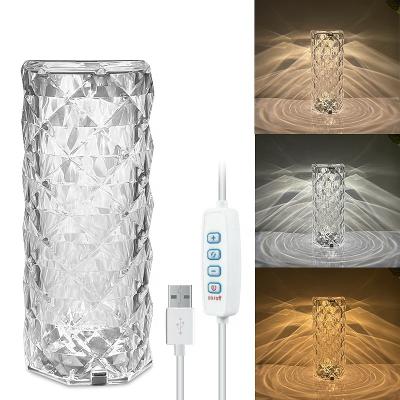 China Nordic Modern Decorative Light Dimmable Crystal Table Lamp Acrylic Modern Design Luxury Hotel Restaurant For Living Room for sale