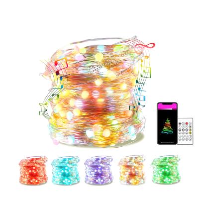 China Holiday/Party/Wedding/Smart Christmas Home Decoration /Outdoor Fairy String Lights 33 ft USB Bluetooth Music Sync & App Controlled Lights with Timer & Remote for sale