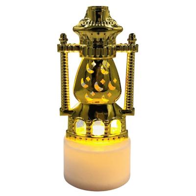 China Decorative Eid Candle Lanterns Ramadan Gift Metal Table Decor Centerpiece, Battery Included for sale