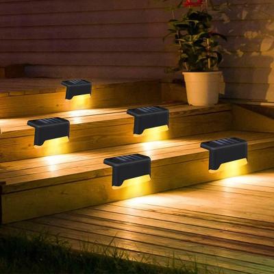 China Outdoor Stair Solar Step Path Security Dropshipping LED Lamp Lights Waterproof Wall Light Garden Landscape for sale